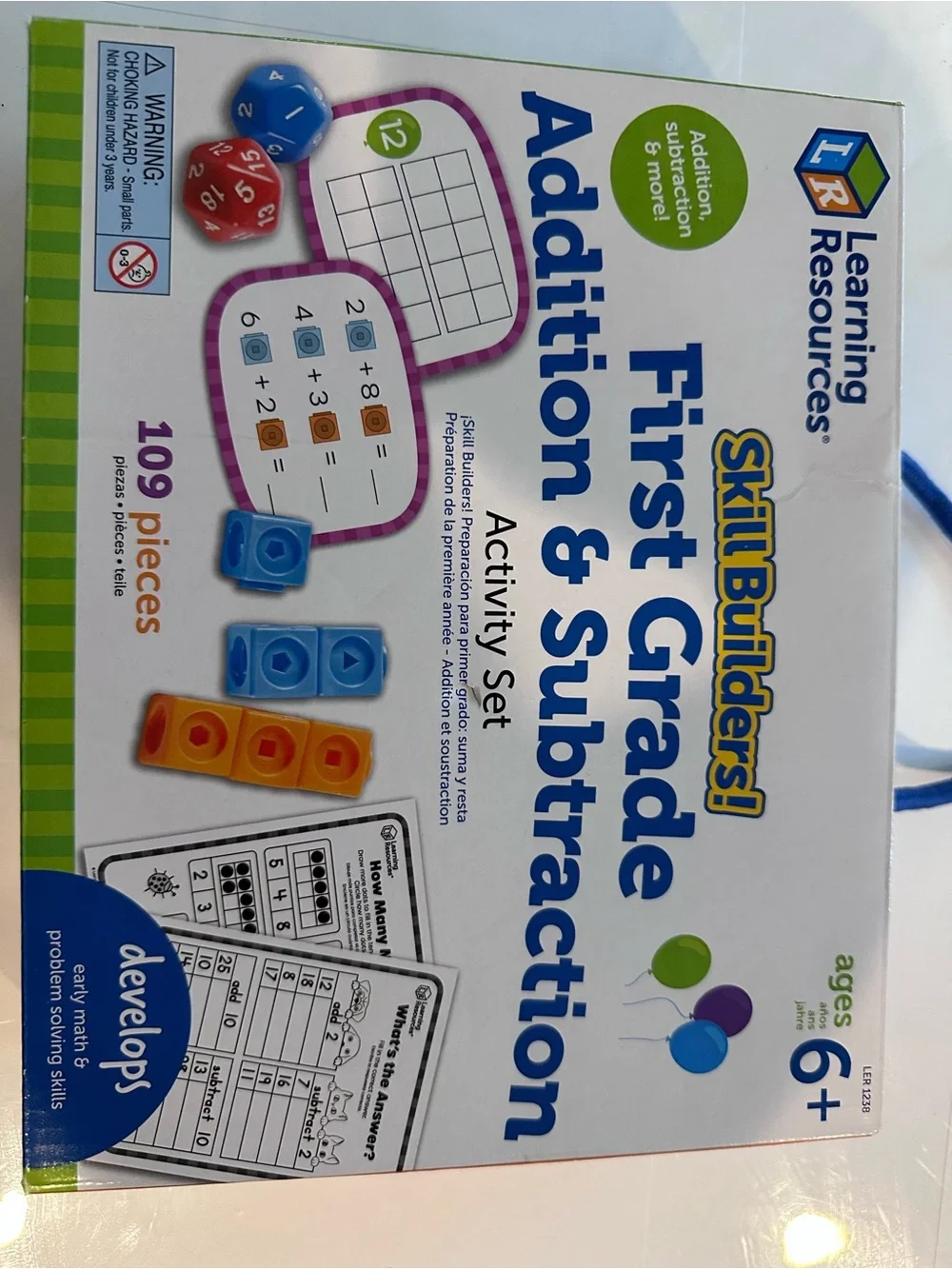 First Grade Addition & Subtraction Skill Builders Activity Set - Blue/Orange